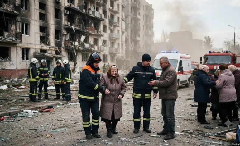 Russian Strike on Pavlohrad Kills Civilians, Injures 19 People, Including Two-Year-Old Child