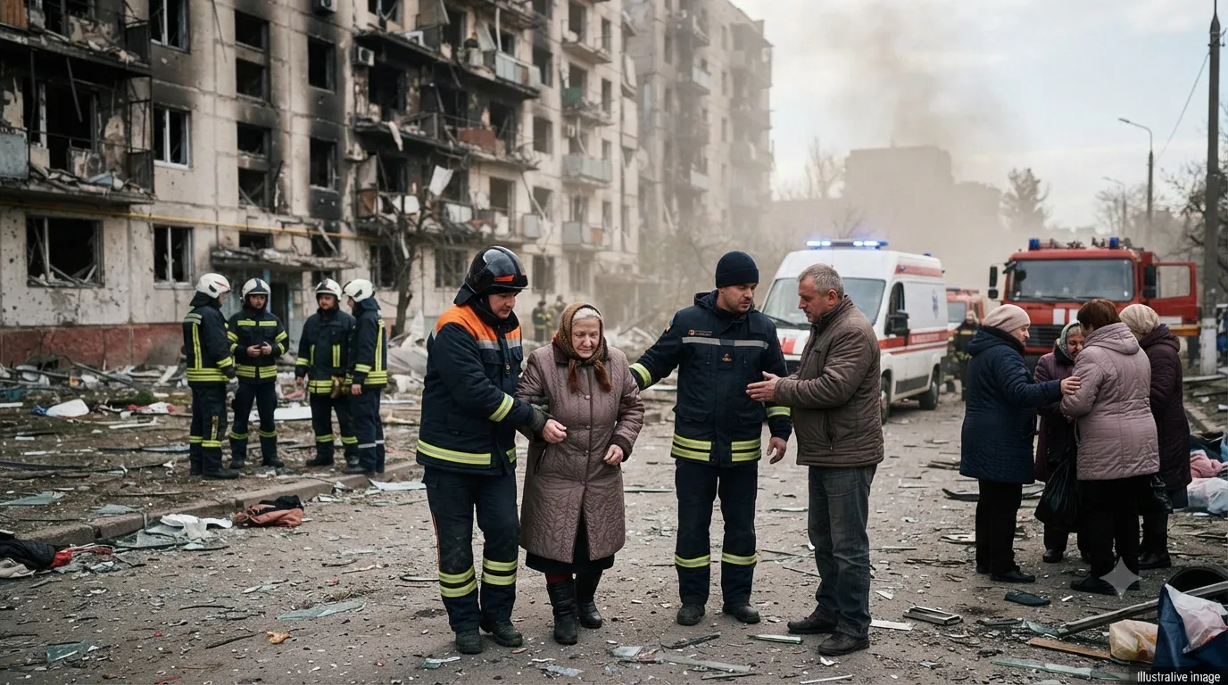 Russian Strike on Pavlohrad Kills Civilians, Injures 19 People, Including Two-Year-Old Child