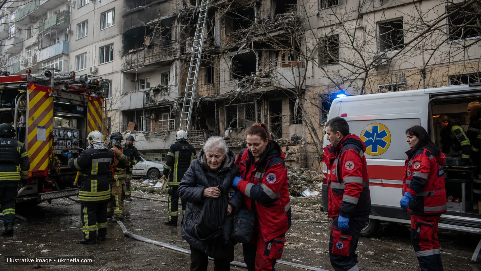 Russian Missile Strike on Kyiv Kills Civilians as Rescue Operations Continue