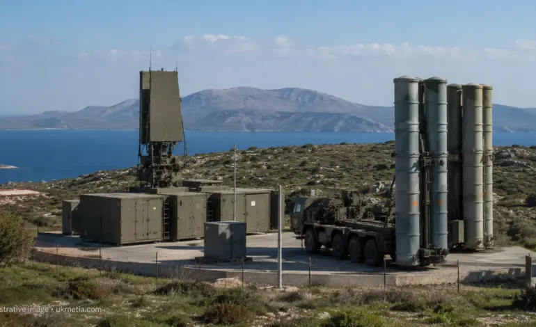 Greek S-300 air-defense system at a military facility.