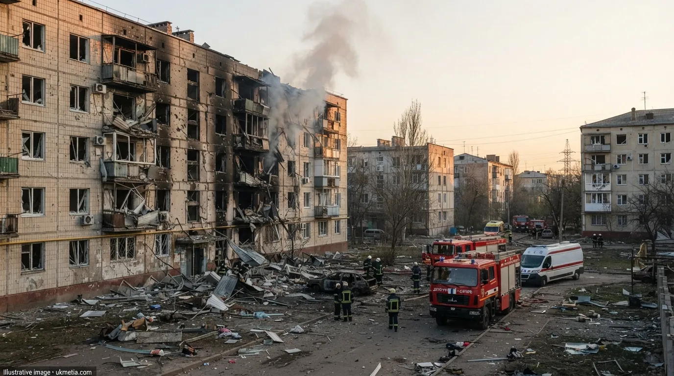 Russia Strikes Kharkiv Outskirts, Killing at Least Three People