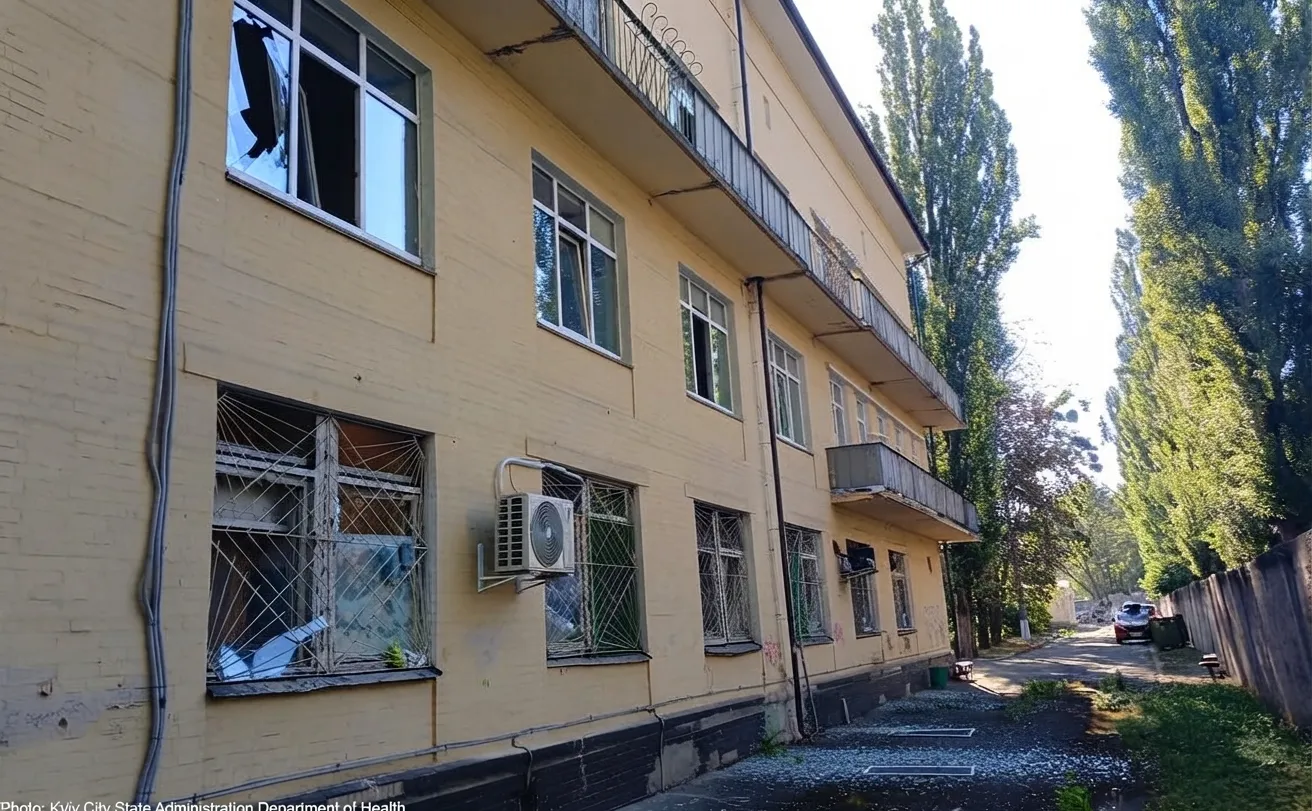 Children’s Hospital in Kyiv Damaged in Russian Overnight Attack