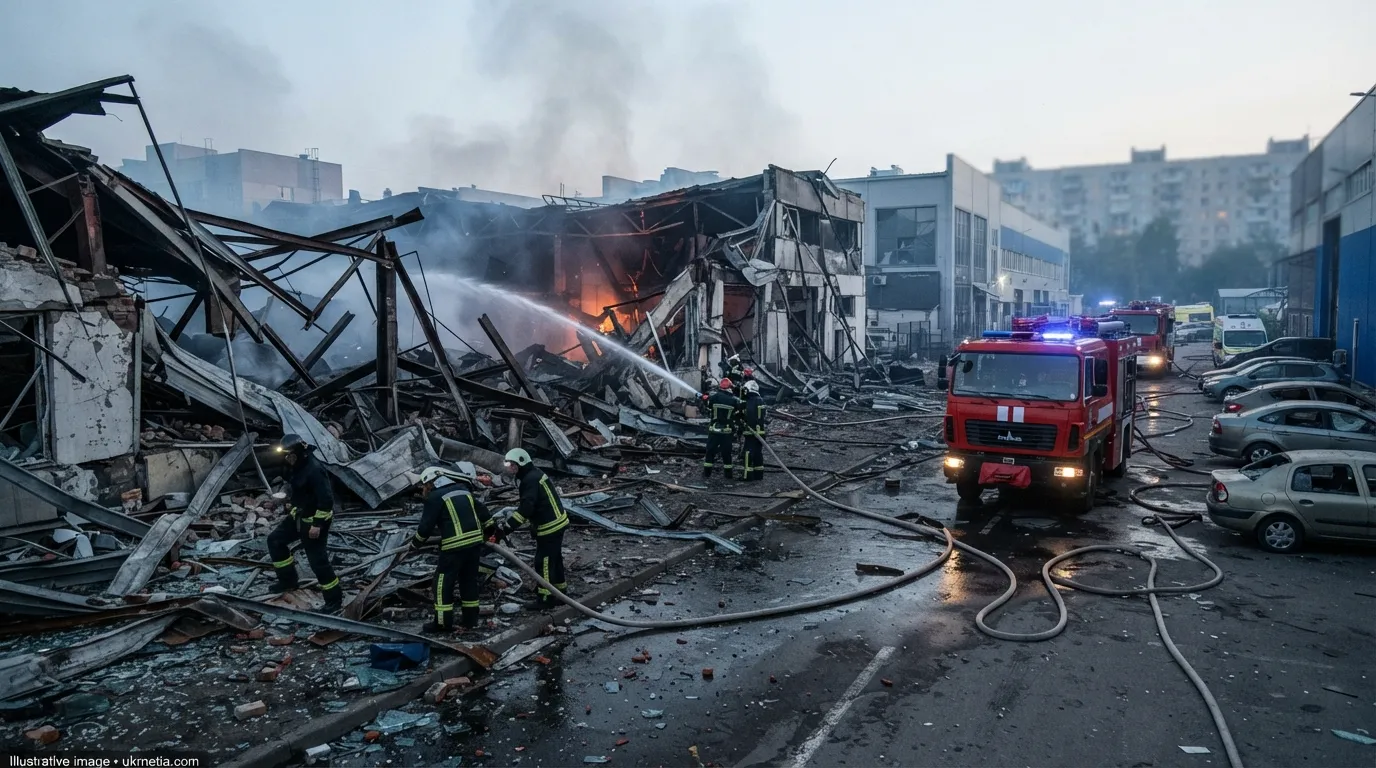 Night Attack on Kyiv Injures Three as Fires Break Out in Two Districts
