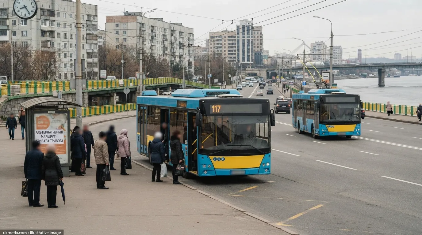 Kyiv Considers Temporary Bus Routes During Prolonged Air-Raid Alerts