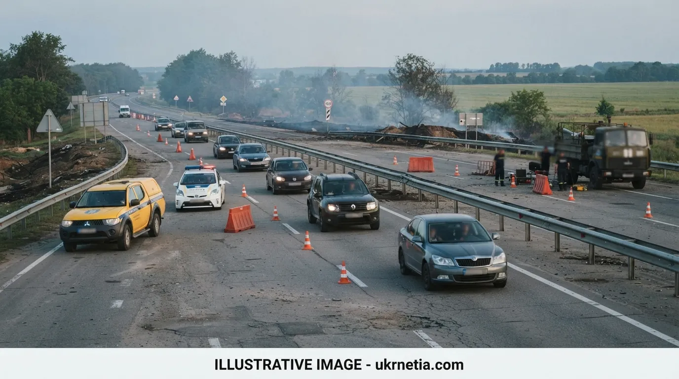 Traffic Partly Restored on Kyiv–Zhytomyr Highway After Russian Attack