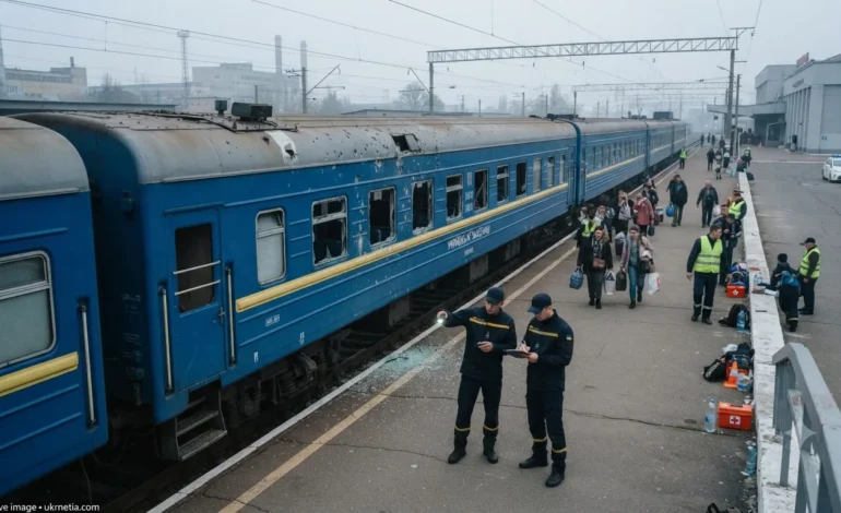 Russian Drone Strikes Passenger Train on Sumy–Kyiv Route