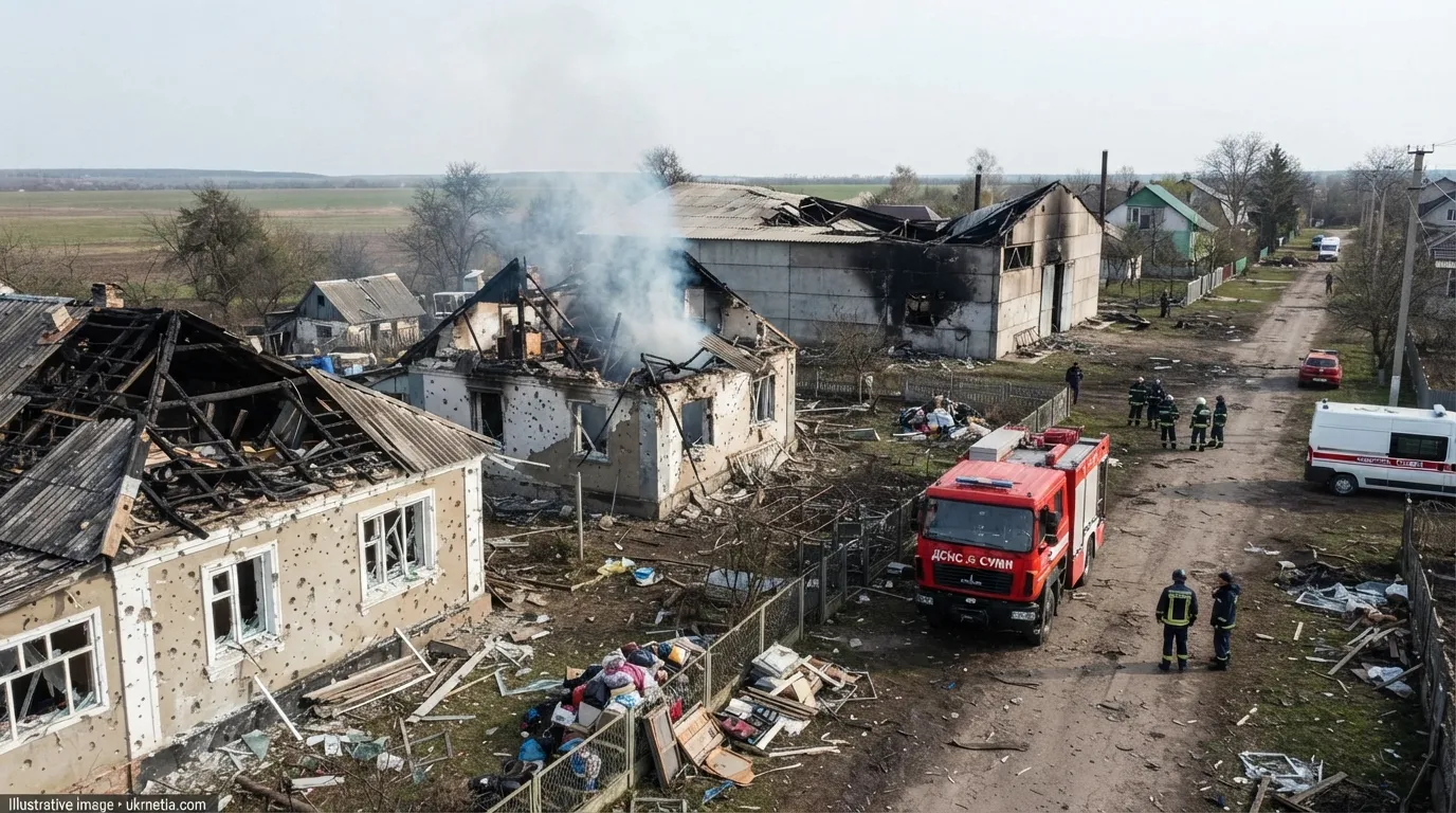 Woman Injured and Buildings Damaged After Russian Strikes in Sumy Region