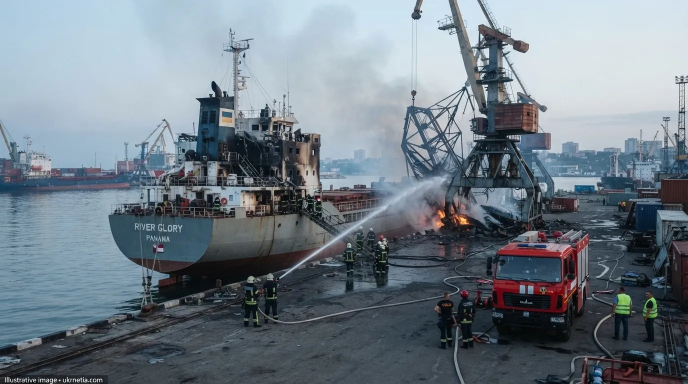 Russian Strike Damages Togo-Flagged Civilian Ship in Odesa Region, Four Injured