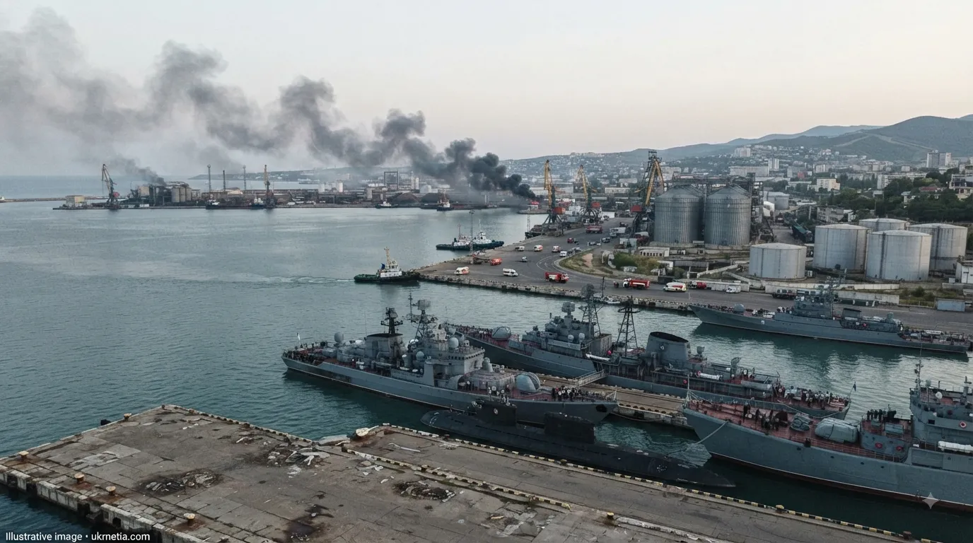Ukraine Strikes Russian Naval Base in Novorossiysk With Missiles and Jet-Powered Drones