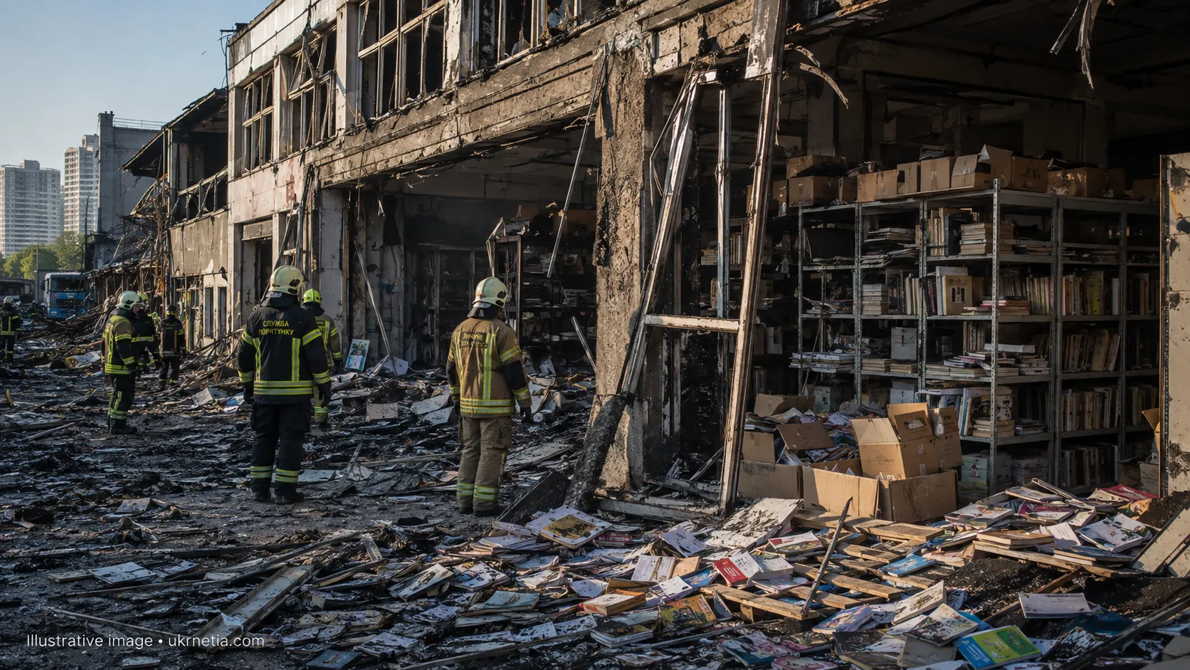 Russian Attack Damages Three More Major Ukrainian Publishers in Kyiv