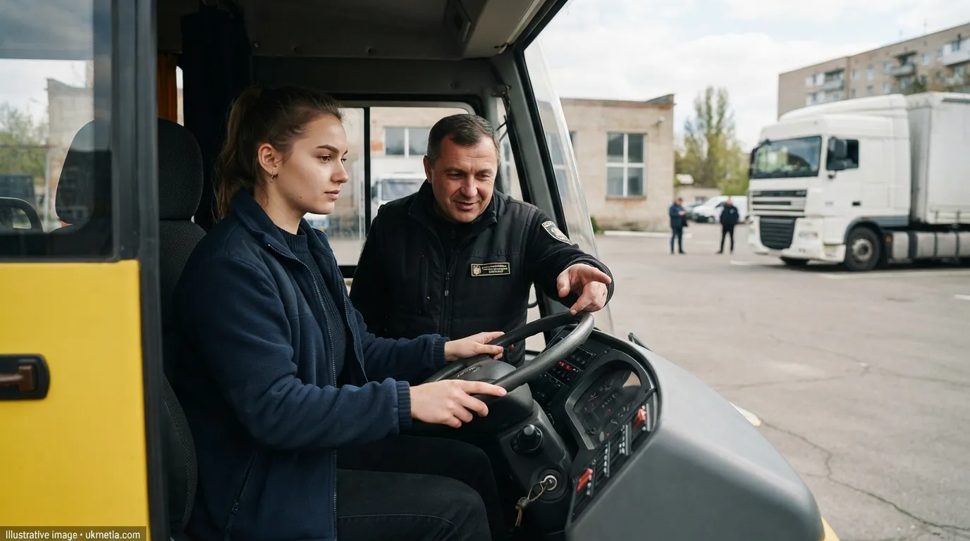 Women in Khmelnytskyi Can Train for Free as Bus and Truck Drivers