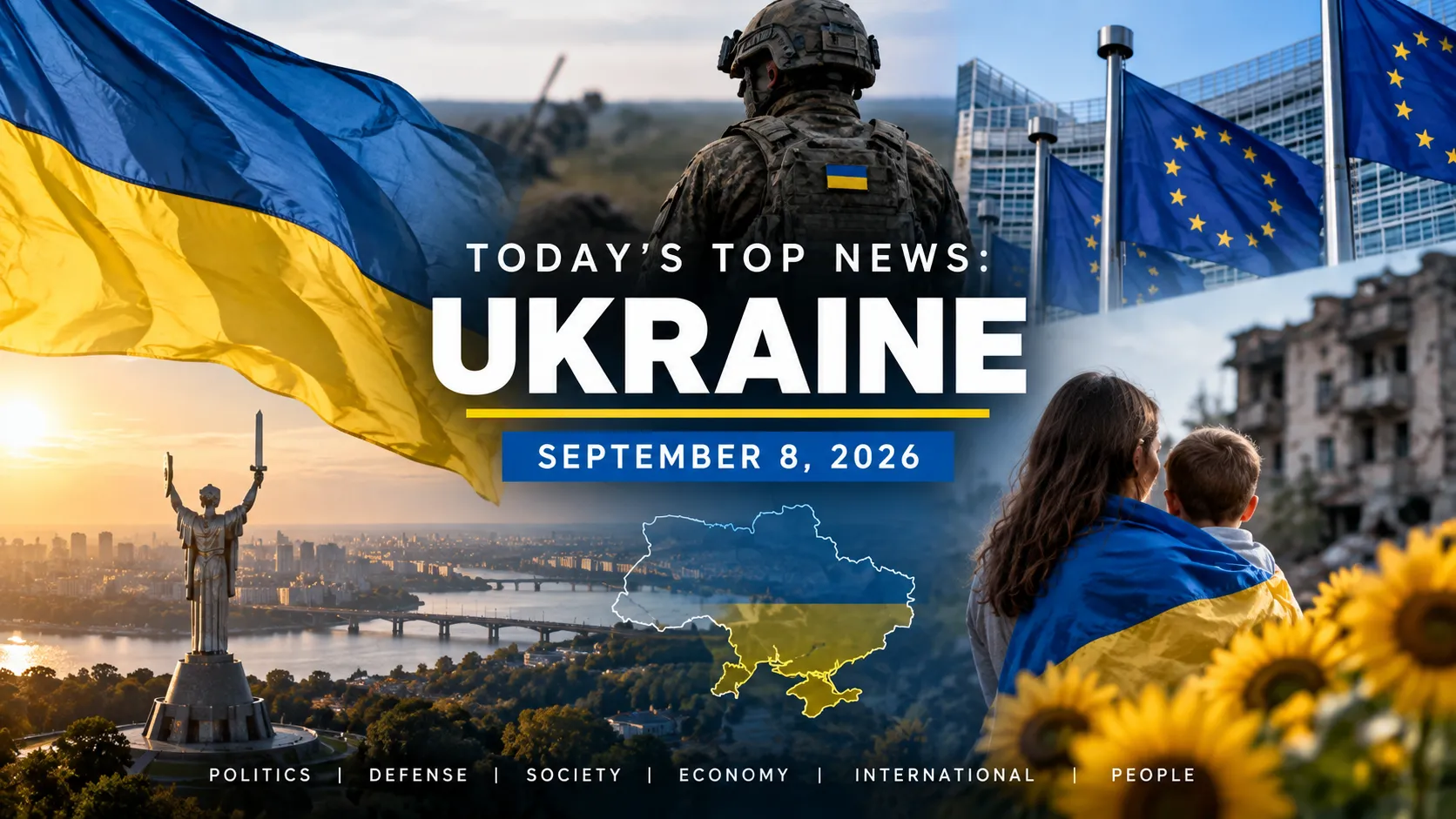 Aftermath of a Russian missile and drone attack in Ukraine on September 8, 2026